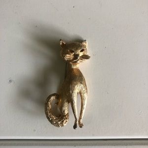 Gold Color Cat Pin
